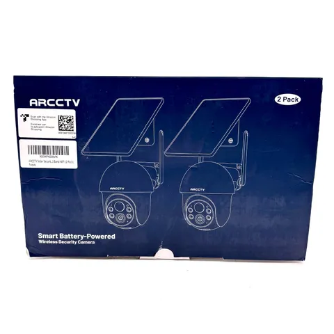 2-pack ARCCTV Two-Way Audio Wireless Home Security Camera w/ Solar Panel Q1