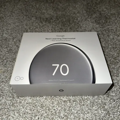 Google Nest Learning Thermostat 4th Gen w/ Sensor - Polished Silver - Brand New
