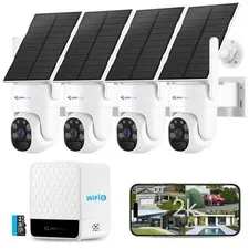 Home Security Cameras System, 4MP Solar Security Cameras Wireless