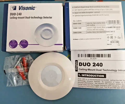 Visonic Duo-240 E Miniature 360 Degree Ceiling Mount Dual-Technology  DUO 240 E