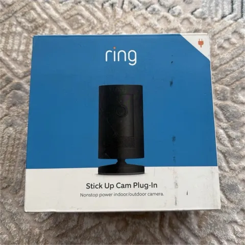 Ring Stick Up Cam Plug-In 1080p Wi-Fi Indoor/Outdoor Weatherproof Alexa Black