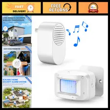 Wireless Driveway Alarm System - Weatherproof Motion Sensor Detector, 500FT Rang