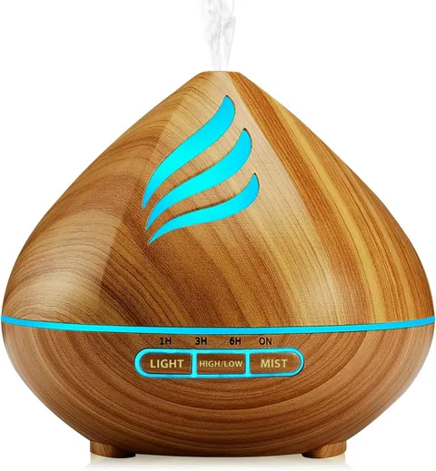 500ML Essential Oil Scent Diffuser: Remote Control &14 LED for Home - Camel...