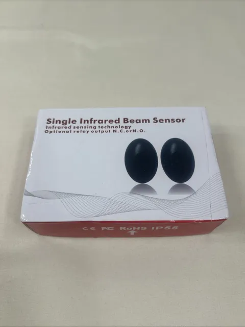 12V/24V ACTIVE PHOTOELECTRIC SINGLE INFRARED BEAM SENSOR BARRIER DETECTOR NEW