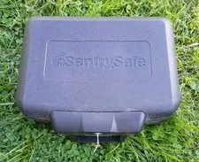 SentrySafe 1160 Fire-Resistant Box Safe with Key Lock 0.25 cu. ft., Black 2 Keys