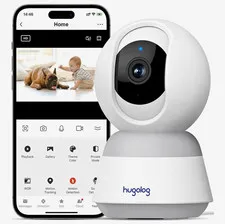 hugolog 3K 5MP Indoor Wi-Fi IP Camera Pan/Tilt Auto Tracking 2-Way Audio