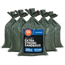 Heavy Duty Sandbags Empty Flood Barrier 14x26 Poly UV Resistant 50 Bags Construc
