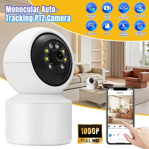 1080P HD WiFi PTZ 360° Home Security Camera Color Night Vision Pet/Baby Monitor