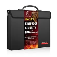 6400℉ Fireproof Document Bag with 2 Pockets
