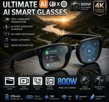 4kSmart Glasses HD Camera Bluetooth • iOS/Android | Ray-Ban Meta Alternative