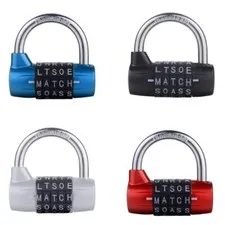 5-Dial Combination Padlock 5 Letters Lock Code Lock Large Gym Cabinet Locker