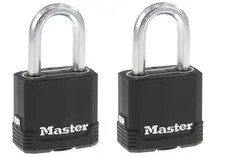 Master Lock Magnum Heavy Duty Outdoor Padlock w/Key Weather Resistant 2 Pk New