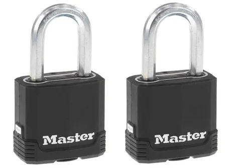 Master Lock Magnum Heavy Duty Outdoor Padlock w/Key Weather Resistant 2 Pk New