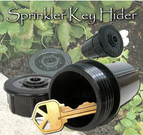 Key Hider Sprinkler Head for Yard, Key Safe Storage 