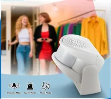 Indoor Wide-Area Motion Sensor Alarm Door Entrance Chime W/ 90-dB Siren Speaker