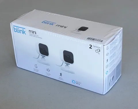 New/Sealed Pack of 2 Blink Mini Indoor Plug-In HD Smart Security Cameras - White