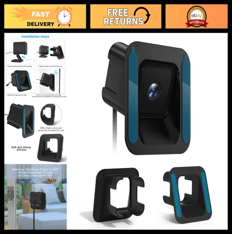 Window Mount for Wyze Cam V4/V3 Pro - Adjustable 20° Tilt, No Screws, Self-Adhes