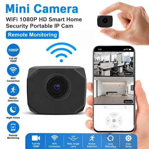 Mini Camera WiFi 1080P HD Smart Home Security Portable IP Cam Remote Monitoring