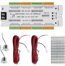 32 Channel Motion Sensor LED Stair Light Controller, Intelligent Automatic Ca...