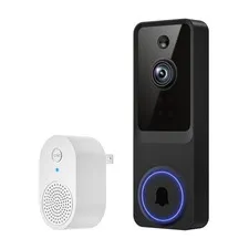 SoraNari Wireless Video Doorbell 1080P FHD Night Vision Motion Detection Black