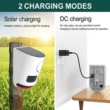 Solar Infrared Motion Sensor Alarm Farm Yard Garden Security Alarm System