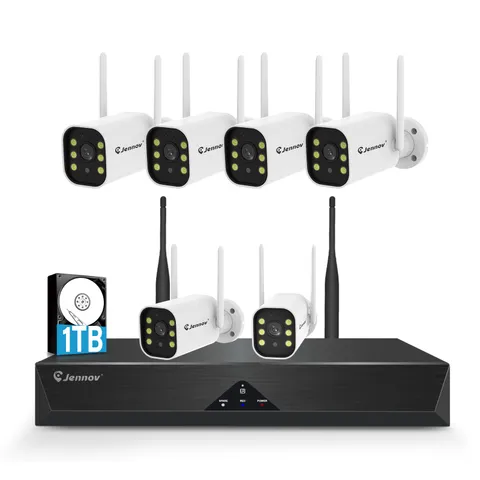 5MP WiFi Security Camera System 10CH NVR 1TB HDD Outdoor Home CCTV with Audio