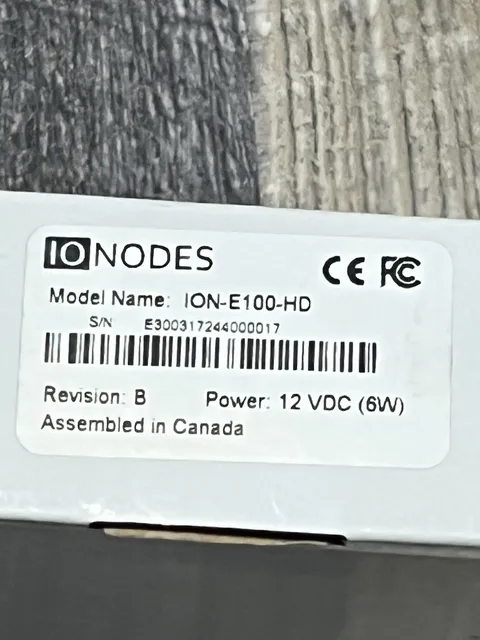 IO Nodes ION-E100-HD Digital video to H.264 IP Video Encoder NEW (1M68)