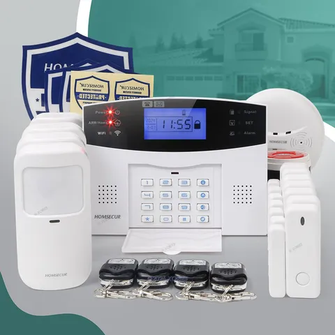 HOMSECUR Wireless WIFI 4G GSM SMS Autodial Home Alarm System IOS/Android APP