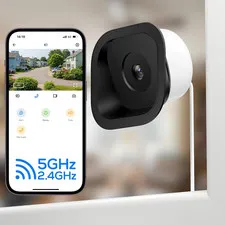 No Drill inside Window Security Camera with 18° Tilt Mount, 1Pack
