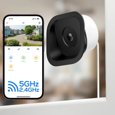 No Drill inside Window Security Camera with 18° Tilt Mount, 1Pack