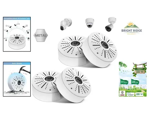 Round CCTV Camera Junction Box, Compatible with Most Indoor Outdoor Cameras 4pcs
