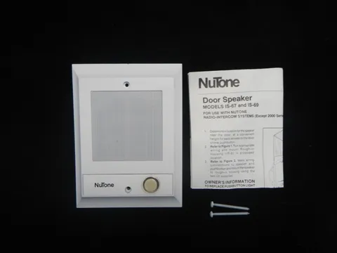 NuTone IS-69WH Intercom OutDoor Speaker w/ bell button IS69 White