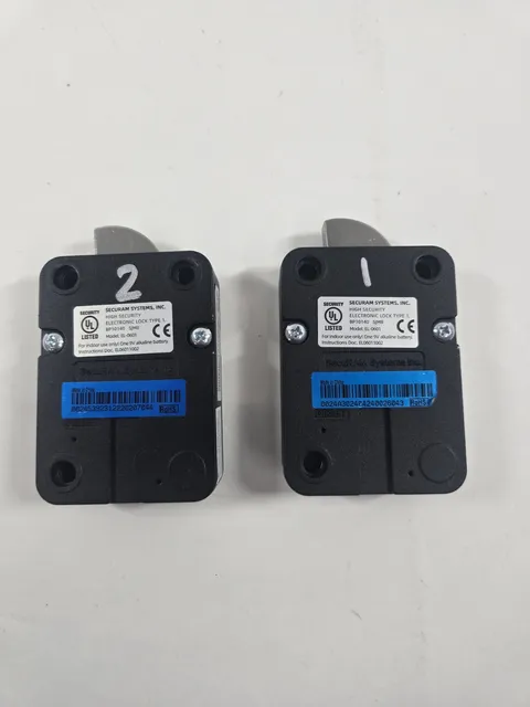 Lot of 2 SecuRam EL-0601 High Security Electronic Safe Lock Body Swing Bolt