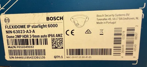 Bosch NIN-63023-A3-A Flexidome IP Starlight 6000 Flush Dome 2MP Security Camera