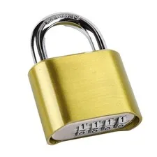 4 Digit Combination Padlock Heavy Duty Waterproof for Locker Gate Gym Gold