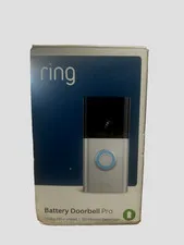 Ring Battery Doorbell Pro – 1536p HD+ 3D Motion Detection – Satin Nickel. NIB