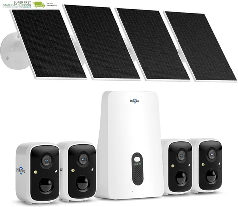 Solar Security Cameras Wireless Outdoor, 4 Cam-Kit, No Subscription, Expandable