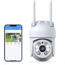 360 Camera PTZ Security Camera 2.4G/5G WiFi Camera Outdoor Wireless, 2-Way Au...