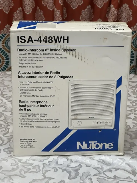 Nutone Radio Intercom 8” Inside Speaker