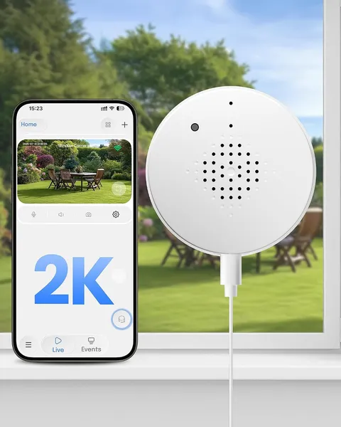 2K Window Camera WiFi 6 Indoor Security Camera for Home No Drill Night Vision
