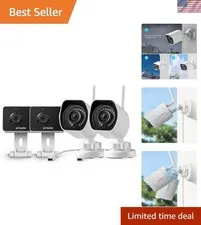 Smart Home Security Camera Set: 1080p HD, Night Vision, & Cloud Storage Included