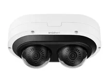Hanwha Vision 6MP X 2 AI Dual sendow Outdoor Dome Camera with IR, PNM-C12083RVD