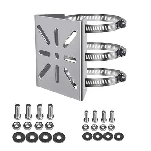 Universal Vertical Pole Mount for Security Camera, Stainless Steel Mounting C...