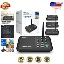 Wireless Intercom System 4 Units 5280ft VOX Hands-Free Long Range