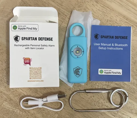 Self Defense Siren Keychain Security Alarm  With Locator Works W/ Apple Find My