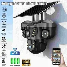 Camara De Seguridad 9MP Solar Inalambricas Para Casa y Exterior Con Audio Video