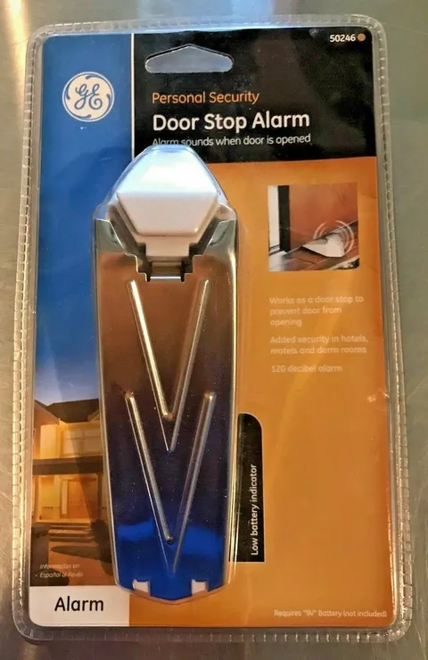 NIP! GE Personal Security Door Stop Alarm Great Dorm Home Hotel Apartment Safety