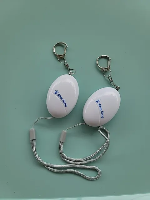Siren Song Personal Security Alarm With Keychain White LOUD