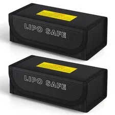 2pcs Lipo Battery Bag, Fireproof Lipo Guard Safe Box, 185x75x60mm Explosionpr...