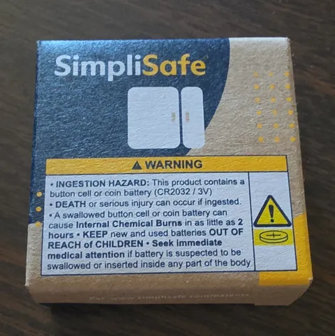 SimpliSafe Wireless Door/Window Entry Sensor, Indoor, White (ES3)